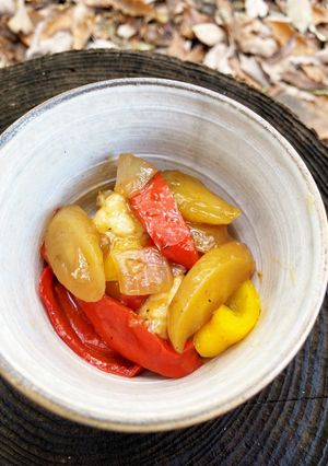 赤ピーマンと黄色人参の高野豆腐酢豚風-レシピのメイン写真