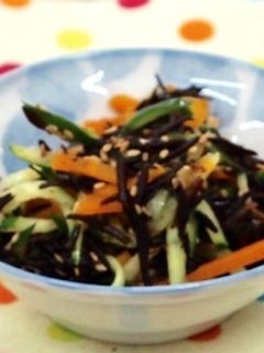 ひじきと野菜のごま酢和え-レシピのメイン写真