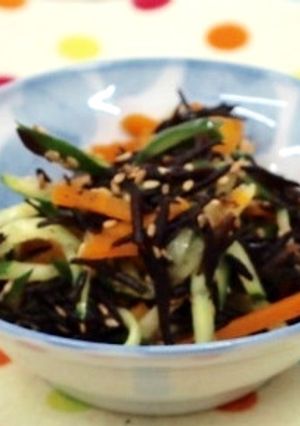 ひじきと野菜のごま酢和え-レシピのメイン写真