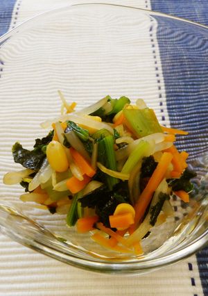 新発田市給食レシピ☆ほうれん草の磯和え-レシピのメイン写真