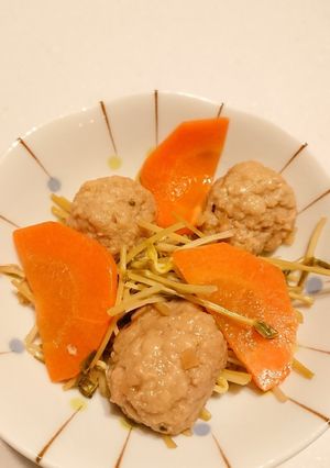 豆苗と肉団子のさっぱり蒸し-レシピのメイン写真