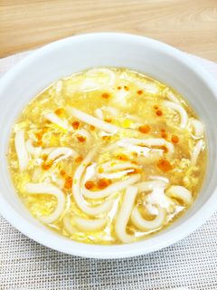 さくっとランチに☆卵だけ酸辣湯風うどん-レシピのメイン写真