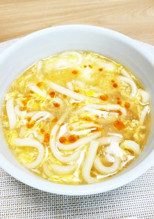 さくっとランチに☆卵だけ酸辣湯風うどん-レシピのメイン写真