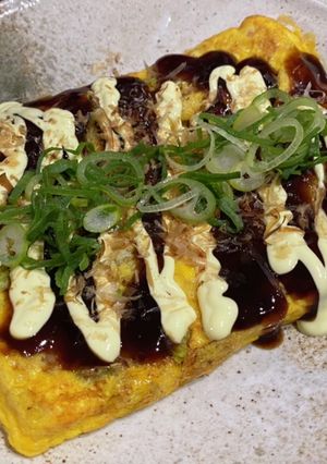 お好み焼き風オムレツ-レシピのメイン写真