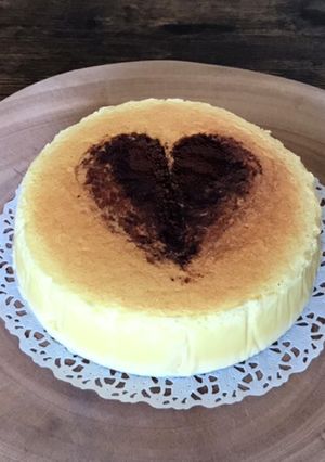 ハート模様のスフレチーズケーキ-レシピのメイン写真