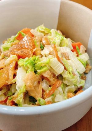 はりはり漬けと白菜の納豆マヨ和え。-レシピのメイン写真