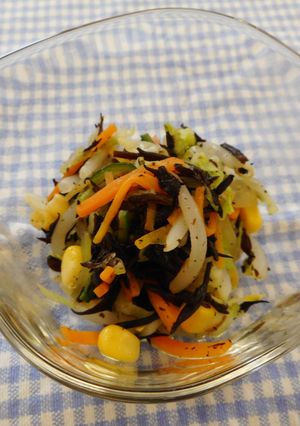 新発田市給食レシピ☆ひじきの中華サラダ-レシピのメイン写真