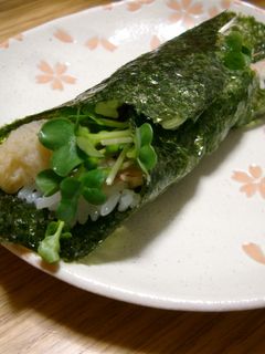 ちくわ入りの手巻き寿司-レシピのメイン写真