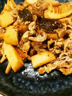 たけのこと豚肉、生椎茸の中華炒め-レシピのメイン写真