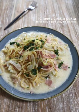 ベーコンのチーズクリームワンポットパスタ-レシピのメイン写真