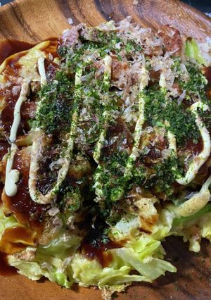 お好み焼き美味しく焼きました。-レシピのメイン写真