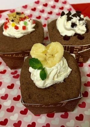 レンジ簡単チョコミニマフィン(卵乳小麦無-レシピのメイン写真