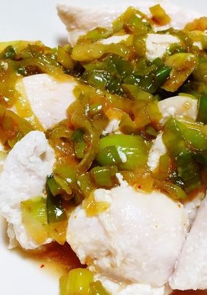 鶏むね肉で作る☆やわらかよだれ鶏風-レシピのメイン写真