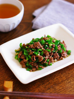 合いびき肉とピーマンのレンチンクミン和え-レシピのメイン写真