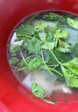 鶏がらスープのお雑煮-レシピのメイン写真