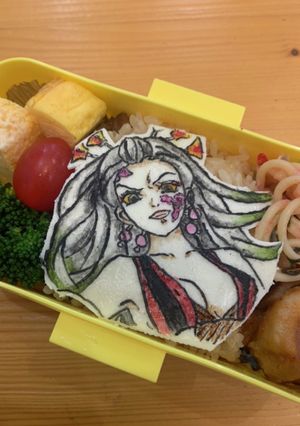 鬼滅　オブアート　堕姫　キャラ弁-レシピのメイン写真