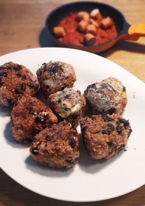 小豆ご飯の焼きおにぎり-レシピのメイン写真