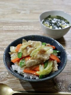 豚肉と白菜の中華あんかけ丼-レシピのメイン写真