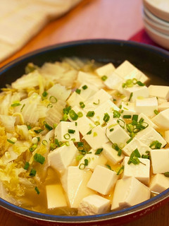 材料2つ 白菜と豆腐の生姜スープ煮-レシピのメイン写真