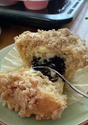 クランブルケーキ　あんココアチーズ　-レシピのメイン写真