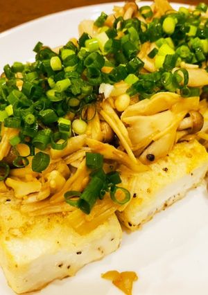 豆腐ステーキ　きのこのバター醤油添え-レシピのメイン写真