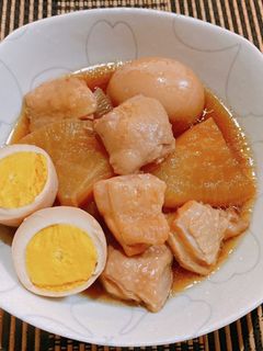 ★☆圧力鍋で鶏肉と大根、茹で卵の煮物☆★-レシピのメイン写真
