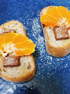 甘じょっぱ旨い 塩チョコみかんトースト-レシピのメイン写真
