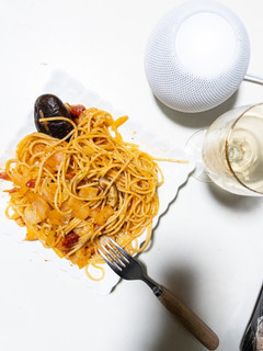 簡単!エビと椎茸のトマトクリームパスタ♪-レシピのメイン写真
