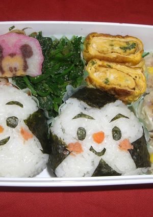 簡単キャラ弁★おにぎりまん＆おむすびまん-レシピのメイン写真