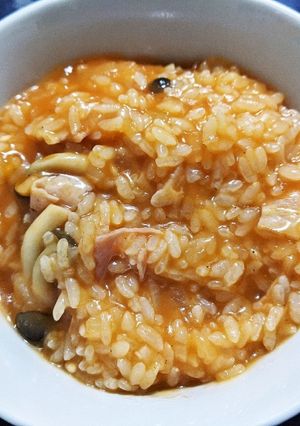 ホットクックで作るケチャップリゾット-レシピのメイン写真