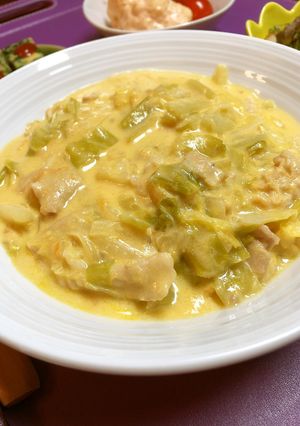 ルーなしキャベツと豚肉のクリームシチュー-レシピのメイン写真