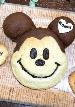 型なし！ミッキーチョコパン♡動画あり-レシピのメイン写真