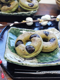 黒豆入り☆抹茶の和風ドーナツ♬-レシピのメイン写真