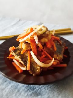 人参たっぷり!鯵の南蛮漬け-レシピのメイン写真