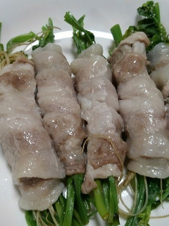 セリの豚巻き蒸し-レシピのメイン写真