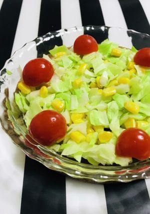 キャベツの芯も キャベツとコーンのサラダ-レシピのメイン写真