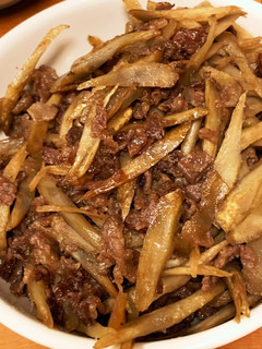 ご飯が進む☆牛ごぼうきんぴら-レシピのメイン写真
