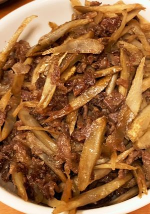 ご飯が進む☆牛ごぼうきんぴら-レシピのメイン写真