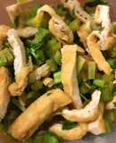 魚の煮汁で☆大根葉とお揚げの煮浸し