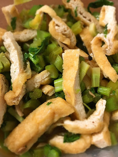 魚の煮汁で☆大根葉とお揚げの煮浸し-レシピのメイン写真