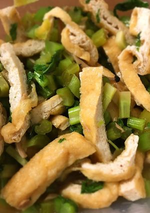 魚の煮汁で☆大根葉とお揚げの煮浸し-レシピのメイン写真