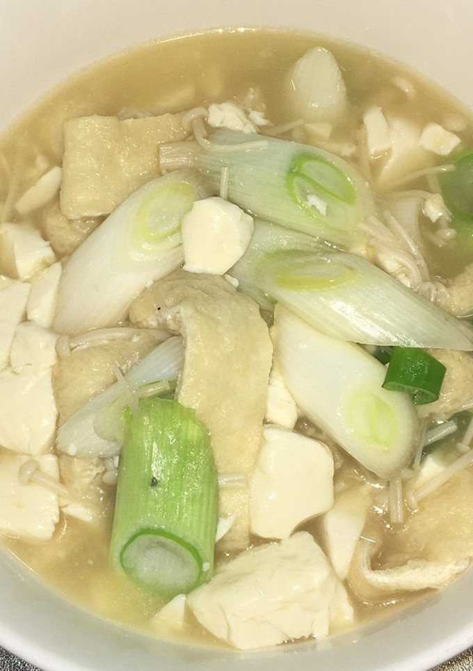 油揚げと豆腐とネギの海鮮生姜スープ-レシピのメイン写真