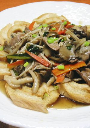 越後麩でおこげ風～たっぷりキノコあんかけ-レシピのメイン写真