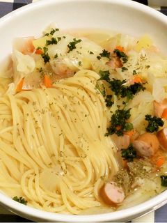 温ったまる☆コンソメ☆スープスパゲティ-レシピのメイン写真
