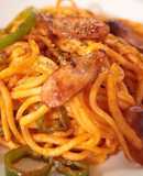 市販のソフト麺で喫茶店のナポリタン