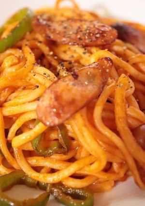 市販のソフト麺で喫茶店のナポリタン-レシピのメイン写真