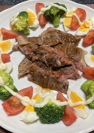 牛ステーキサラダ!(^^)!-レシピのメイン写真