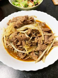 簡単!牛肉ともやしのピリ辛炒め-レシピのメイン写真