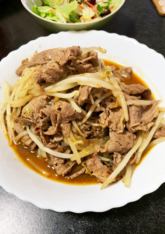 簡単！牛肉ともやしのピリ辛炒め-レシピのメイン写真