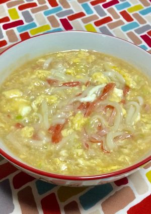 超簡単☆かにかま！かき玉天津うどん♪♪♪-レシピのメイン写真
